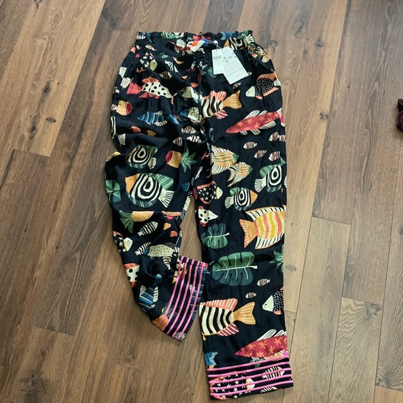 🆕  Anthropologie Farm Rio Sealife Drawstring Pants - Picture 2 of 13